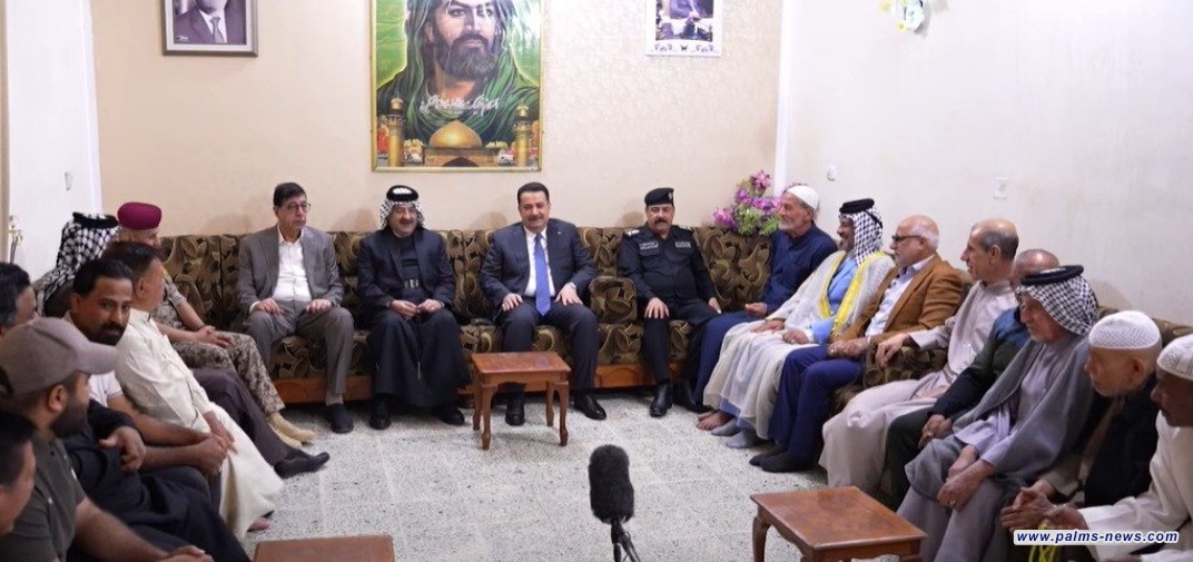 السوداني يستقبل في منزله بميسان المواطنين المهنئين بعيد الفطر المبارك